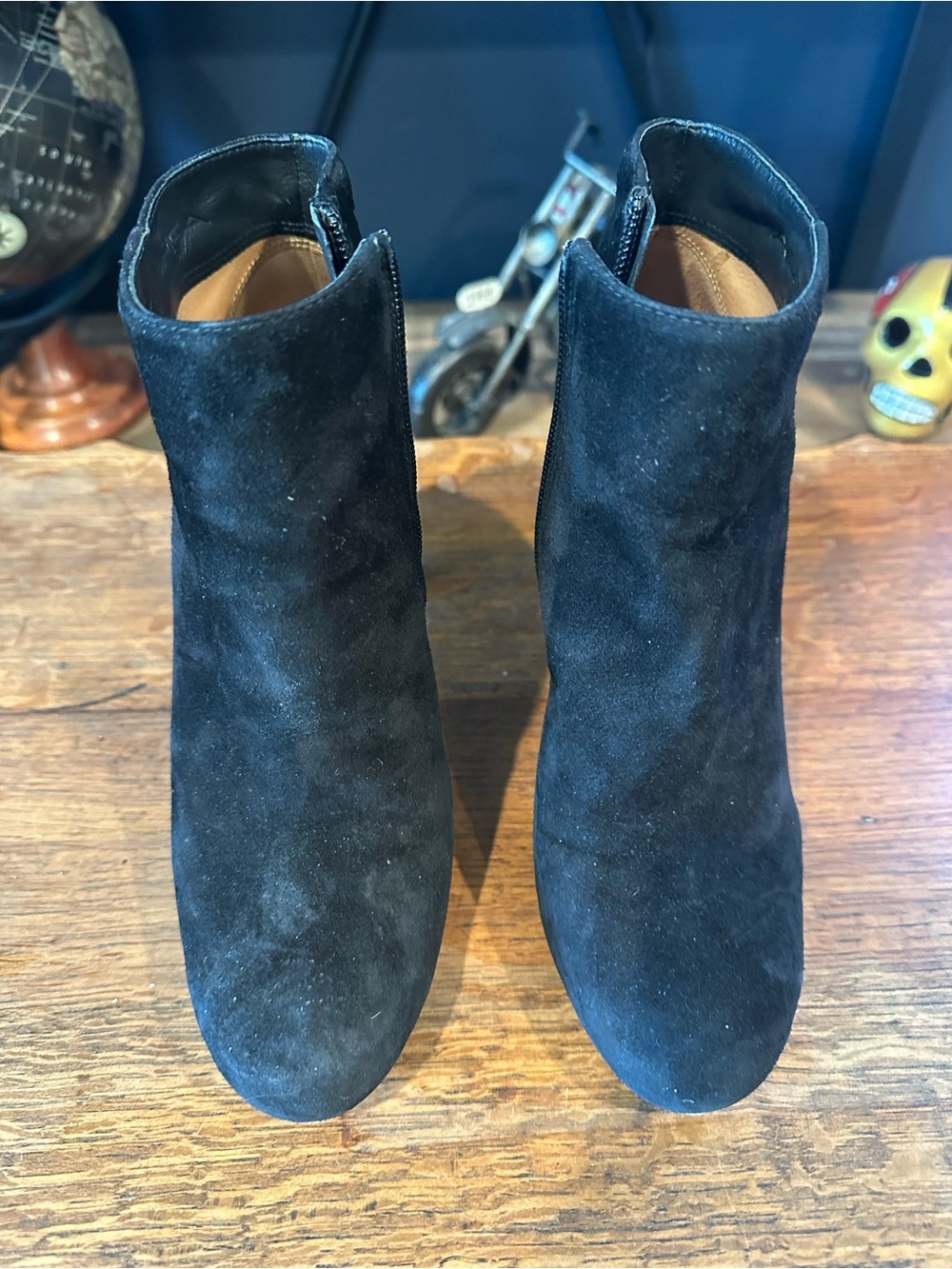 Via Spiga Black Suede Ankle Booties